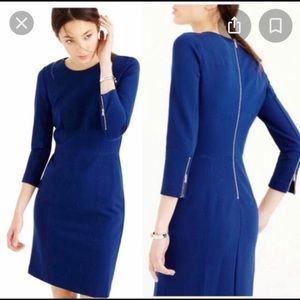 Navy structured tailored knit dress NWT 12